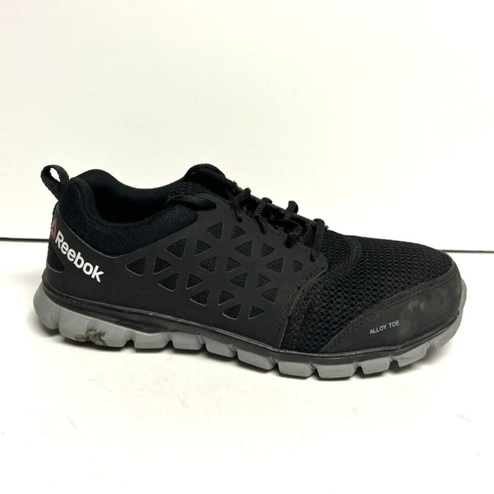 Reebok Mens Sublite Cushion Work Sneaker Black Size 9W
